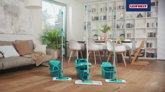 Leifheit Clean Twist M essuie-sol Ergo mobile - ensemble de vadrouille système complet avec roues - 33 cm - 6 litres