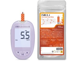FORA 6 Connect Urine Zuur Meter (Multi-Parameter) (purple meter) - Urinezuur Meter - Urinezuur Tester - Urinezuurmeter met Teststrips