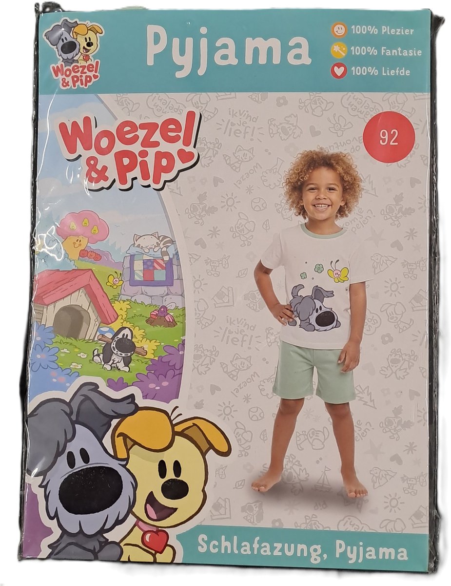 Woezel en Pip Pyjama Groen Maat 92