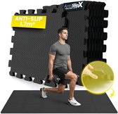 bemaxx Beschermende Vloermatten Zachte Foam Tegels in Elkaar Grijpende Schuimmatten - 18 Stuks EVA Schuim Puzzelmatten - Vloermat Bescherming, Puzzel Sportmatten Set Vloerbeschermingsmatten Beschermmat Sport - Antislip Bottom