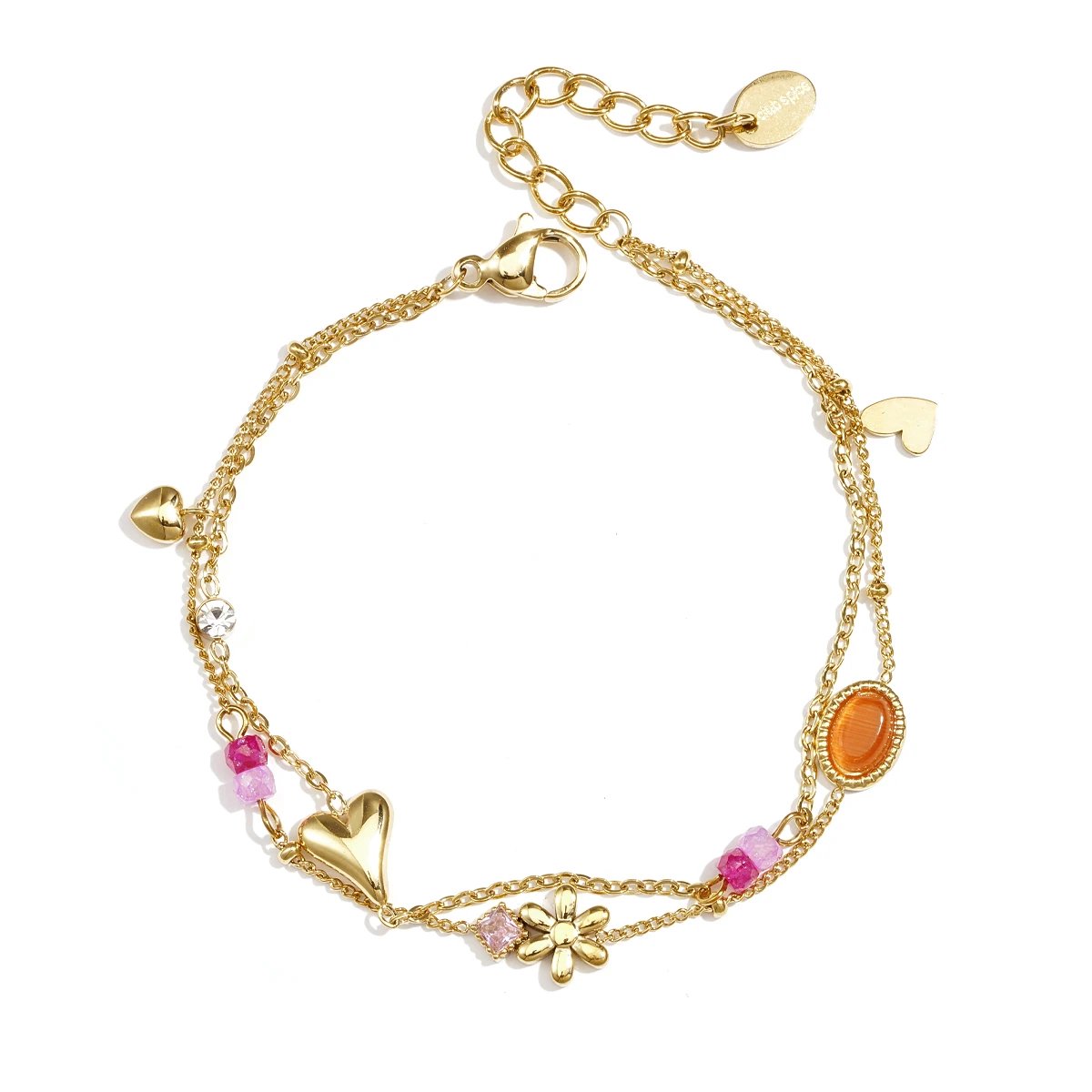 Armband springtime bedel en kralen