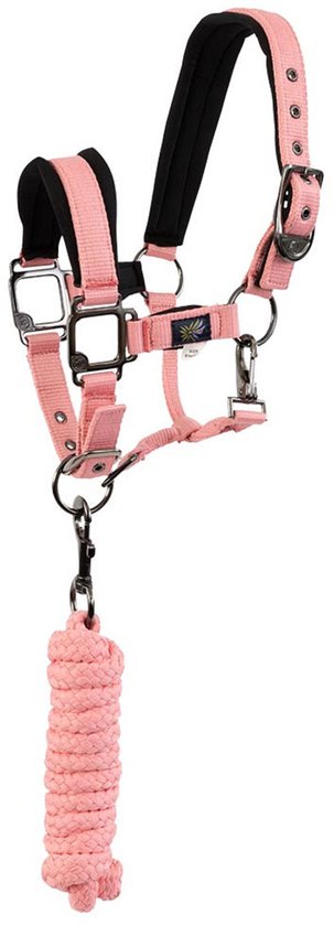Mini Horse halster met touw Peach Blossom - Pony | Halstertouw paard Mini Horse halster met touw Peach Blossom - Pony | Halstertouw paard