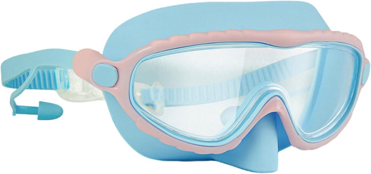 Zwembril Kinderen - Duikbril Neusbescherming - Watersport Plezier - Anti-condens Helder Zicht - 6.3 Inch - Blauw
