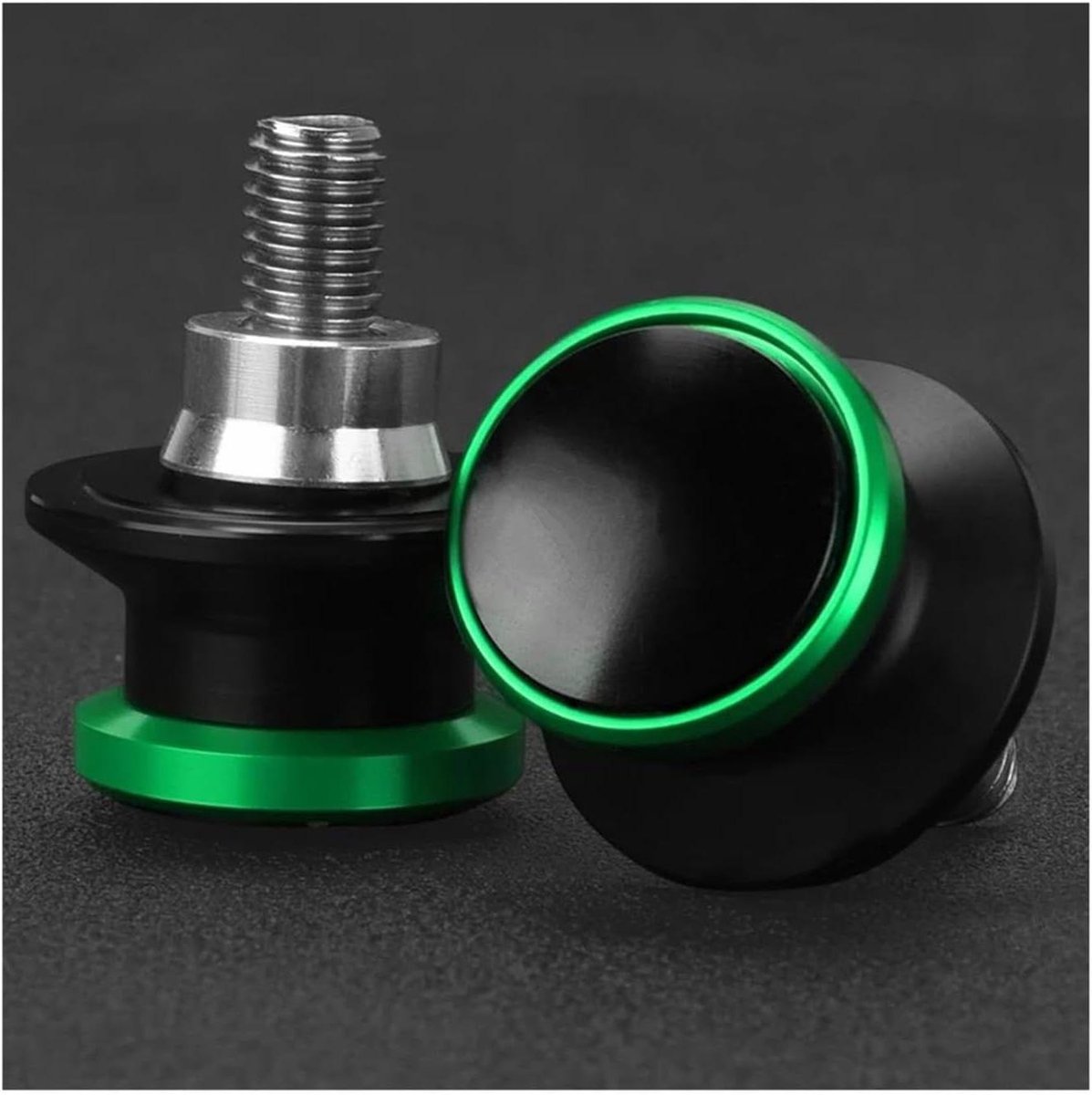 Swingarm Spools Motorfiets - Achterstandaard Schroeven - Motor Onderhoud - CNC Aluminium - 8 mm - Groen