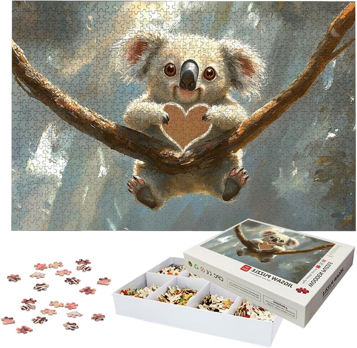 Puzzel 3000 Stukjes - Legpuzzel Volwassenen - Ontspanning Thuis - Houten Puzzelstukjes - 122 x 81 cm - Meerkleurig