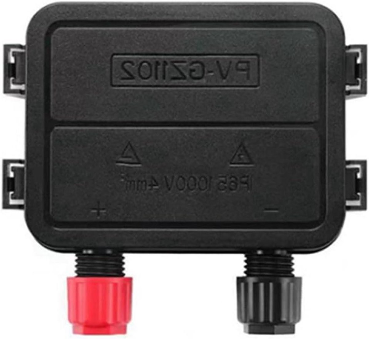Verdeelkast Zonne-energie - Aansluitdoos Junction Box - Zonne-energie Installatie - Waterdicht IP67 - 10 x 9 x 2.5 cm - Zwart