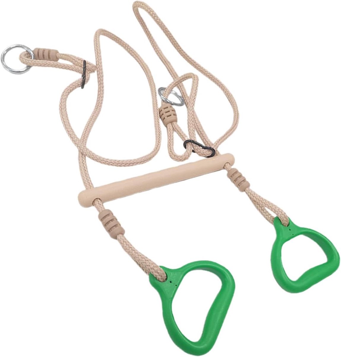 Trapezestang Speeltoestel - Schommelstang Gymringen - Actieve Ontwikkeling - Snelle Installatie Zonder Boren - 12D x 20B x 12H cm