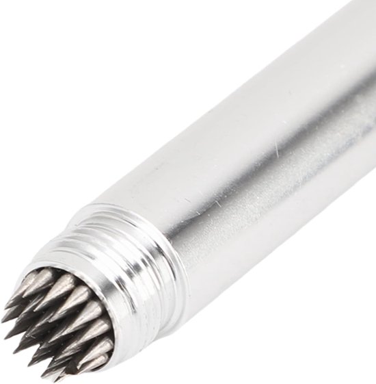 Poolkeu Krijthouder - Krijtpen Biljartkeu - Biljart Spelen - Met Krijtbescherming - 16 x 3 x 3 cm - Zilver — afbeelding 3