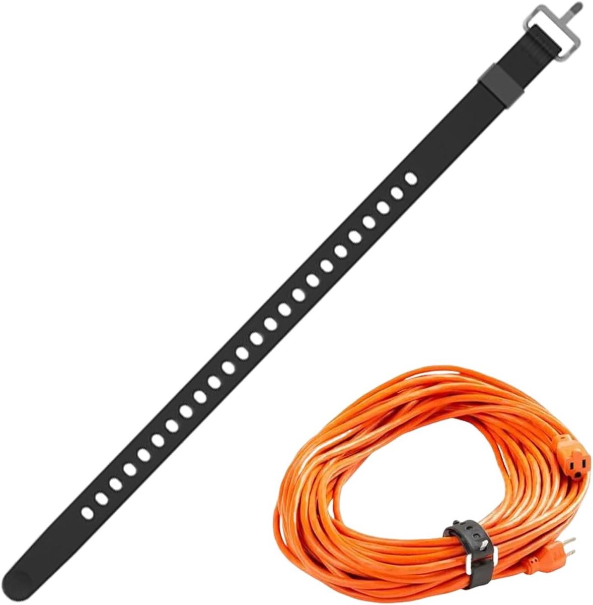 Spanband Nylon - Sjorband Snelspanner - Bagage Zekeren - Zelfremmend Systeem - 30-70 cm - Zwart