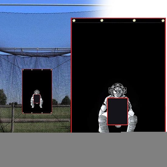 Honkbal Oefennet - Softbaltrainer Pitching Target - Sportvaardigheid Verbeteren - Schokbestendige Structuur - 4x6 ft - Meerkleurig van Merkloos — afbeelding 5