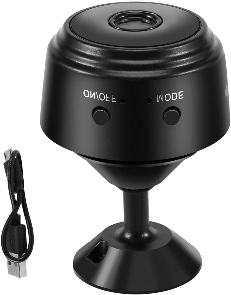 Mini WiFi Camera - Micro Camera Beveiliging - Huis Beveiligen - 150 Graden Groothoek - 1080P HD - Zwart