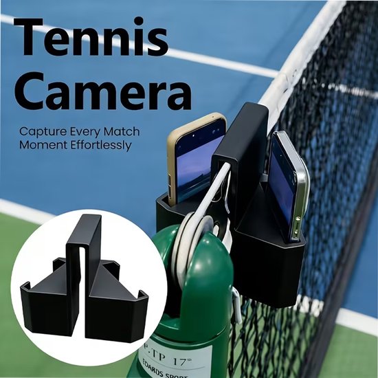 Smartphone Houder voor Padel & Tennis – Camera Houder voor Wedstrijd Opname - zwart Smartphone Houder voor Padel & Tennis – Camera Houder voor Wedstrijd Opname - zwart
