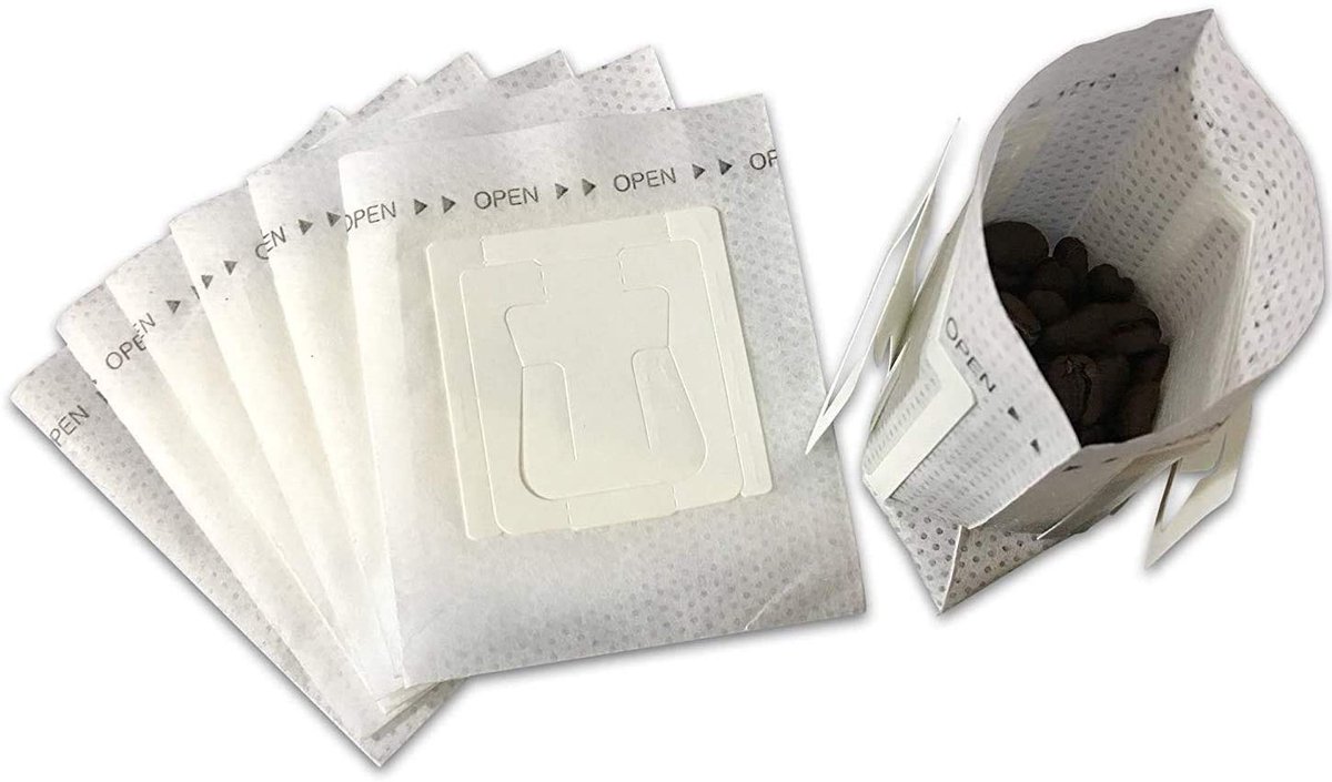 aladdien - Disposable Koffiefilters - Ideaal voor Camping en Thuis - 50 Stuks - Praktische Drip Bags - Filterzakken - Koffiezetten - Geschikt voor K...