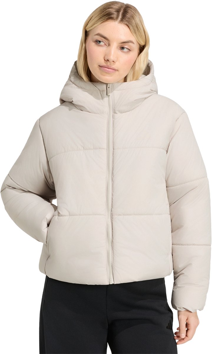Adidas Sportswear Essentials Pufferjack Met Highloft-Isolatie Dames Beige