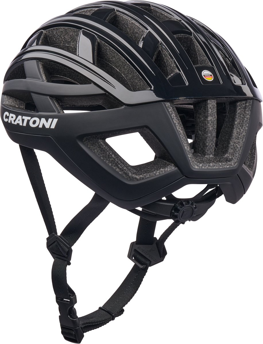 Racefietshelm C-AirLite, zwart glanzend