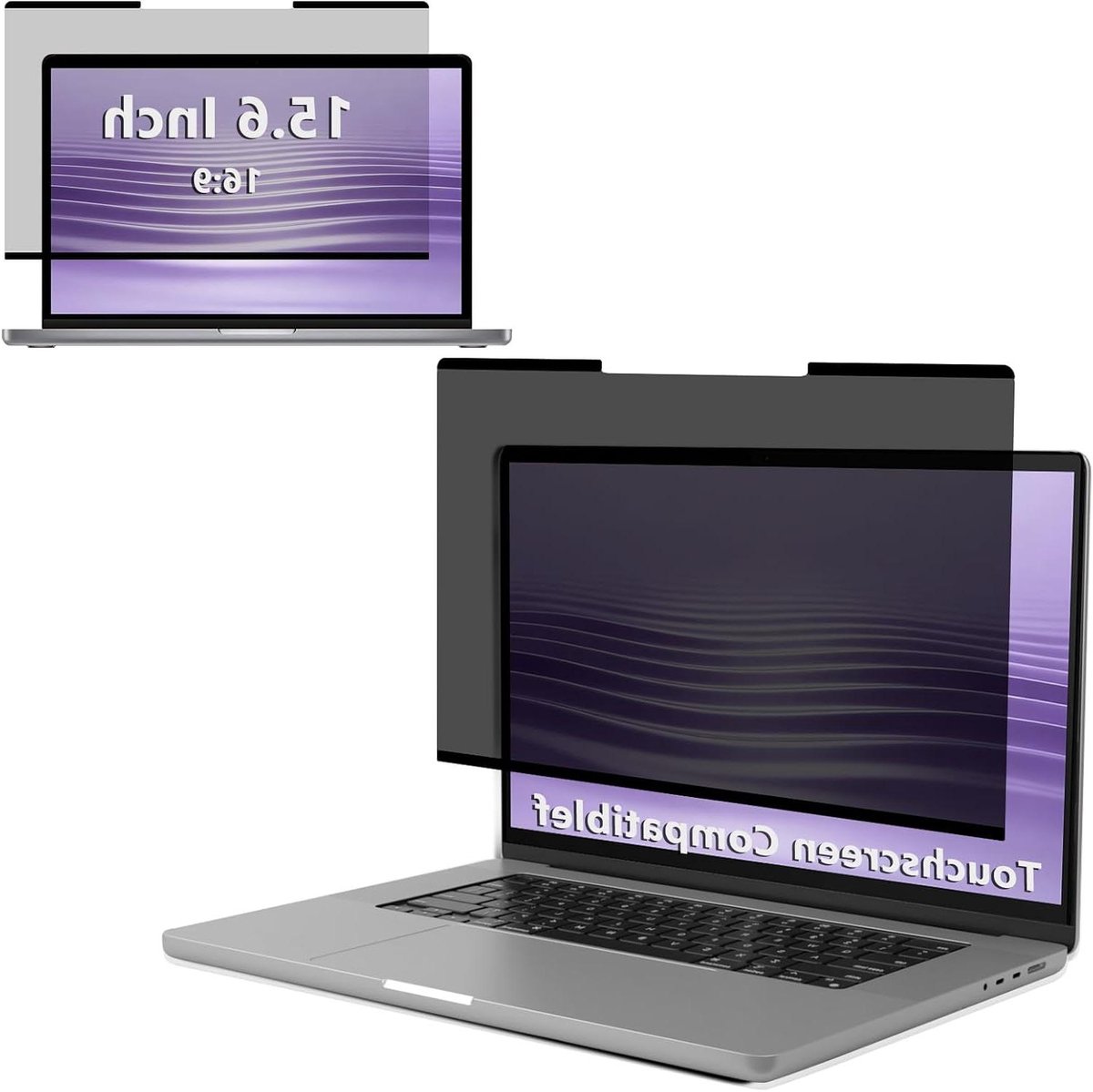 Privacyfilter Monitor - Inkijkbescherming Anti Blauw Licht - Scherm Beschermen - Verwijderbaar Zelfklevend - 156 inch 16:9 - Transparant