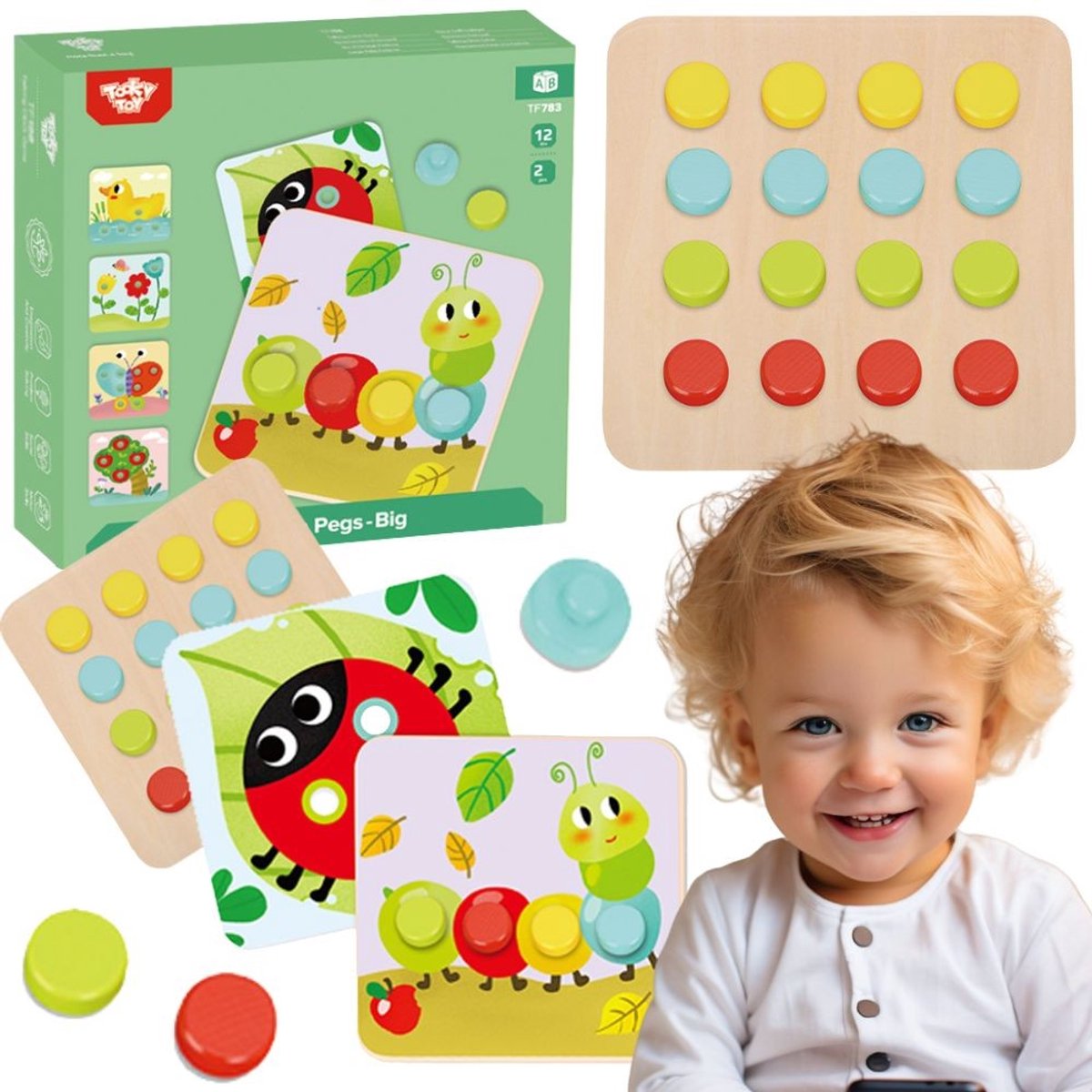 VIGA houten puzzel met pinnen Voertuigen