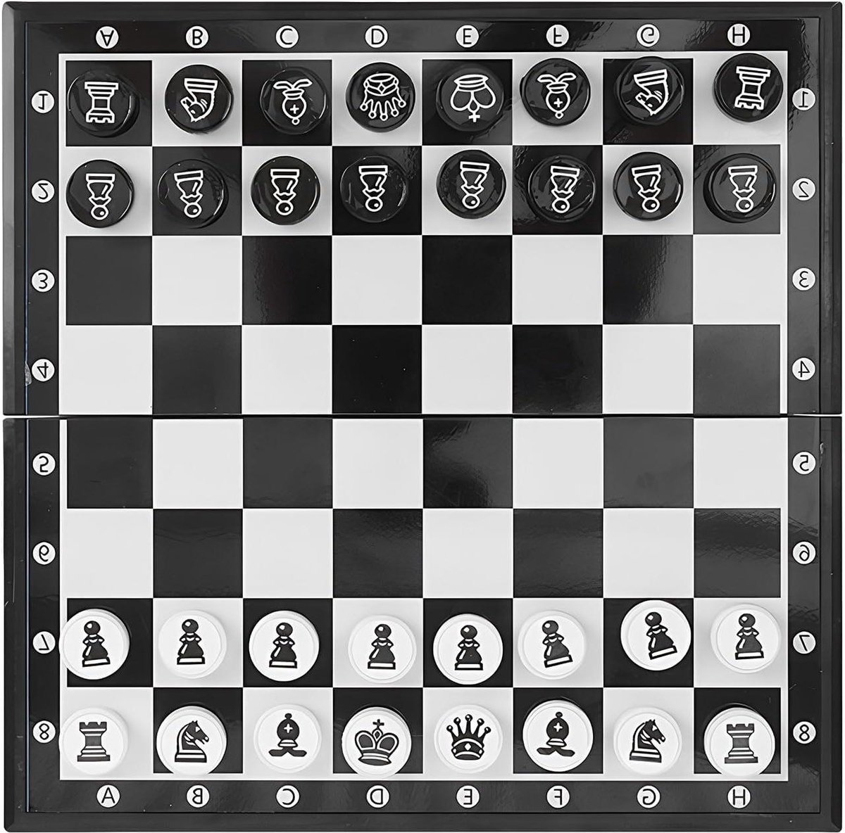 Draagbare Schaakset - Opvouwbaar Schaakbord - Strategisch Spel - Magnetisch Bord - 20 x 20 cm - Niet gespecificeerd