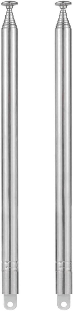 Telescopische Antenne - Radioantenne AM FM - Signaal Verbeteren - 10 Secties - 120.9CM Uitgeklapt - Zilver