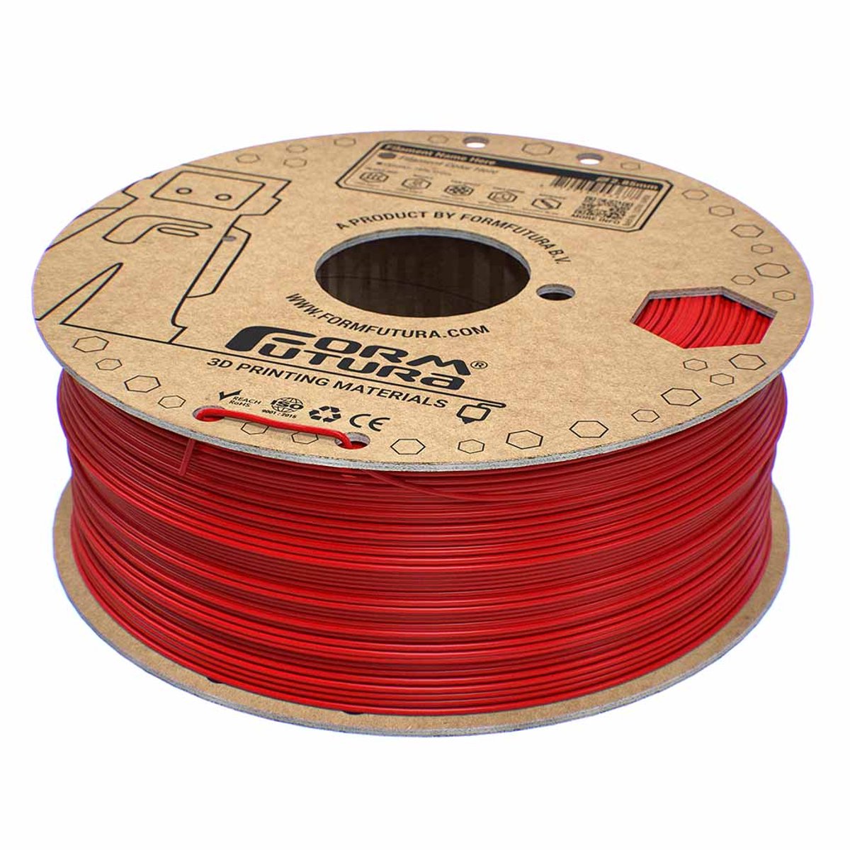 FormFutura EasyFil ePETG Filament - 1.75 mm - Traffic Red - 1000 gram
