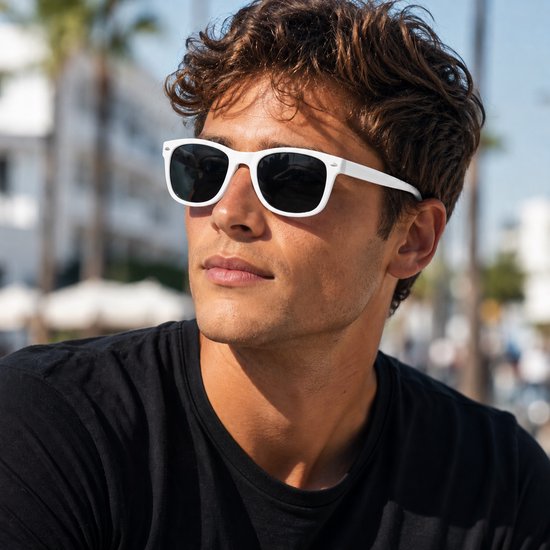 Opvouwbare classic zonnebril - Met UV400 bescherming en brillenzakje - Festival zonnebril - Wit — afbeelding 4