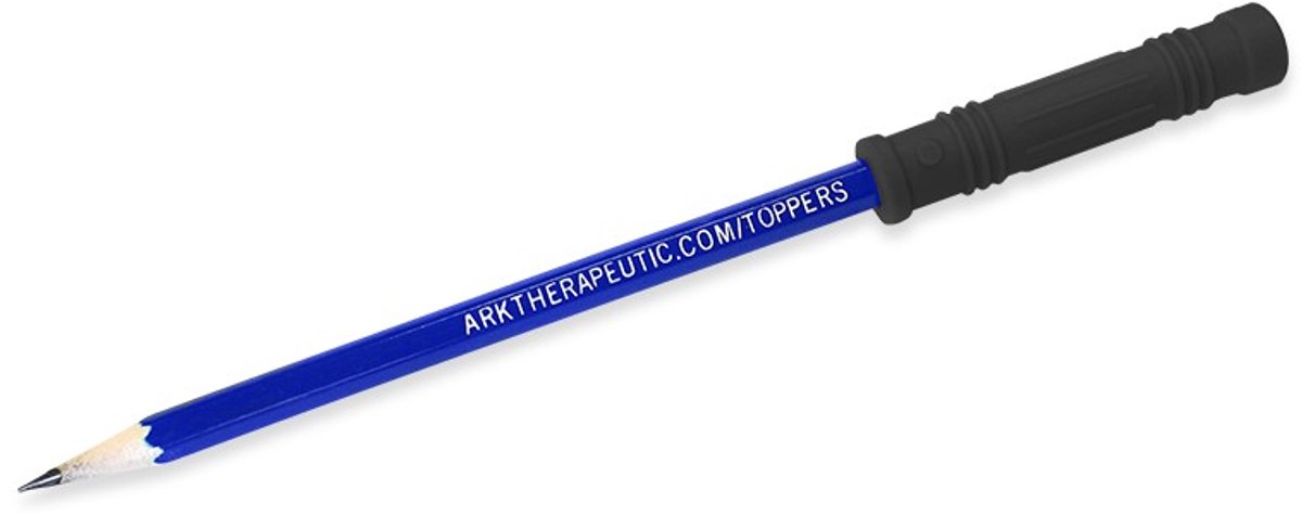 ARK Therapeutic kauwbare potloodtopper zwart sensorisch speelgoed.