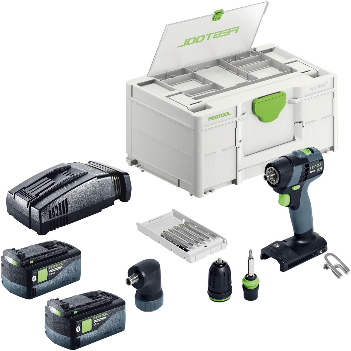 Festool TXS 18-Basic-Set accuboormachine 18 V 40 Nm borstelloos + 2x accu 5,0 Ah + snellader + Systainer