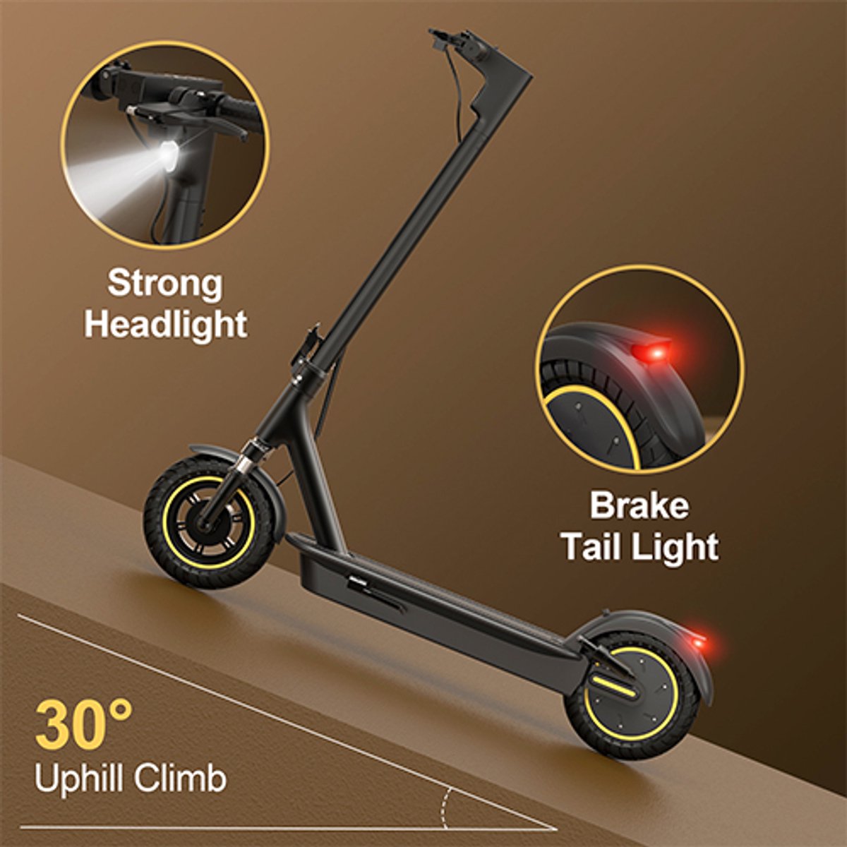 Minicee Elektrische step voor volwassenen, 48V 14.5Ah batterij, 10-inch vouwbare elektrische scooter, 52 KM bereik, 23 km / u, draagbaar pendelen – foto 8