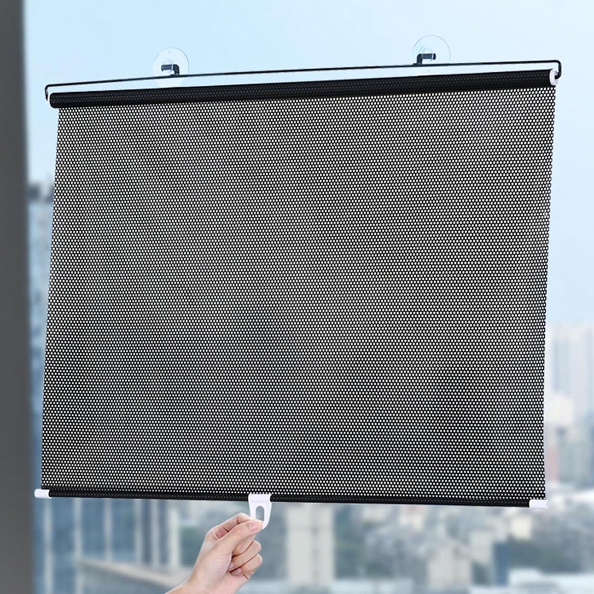 Rolgordijn Dakraam - Zonwering Zuignap - Privacy Creëren - Zonder Boren - 50 x 125 cm - Zw