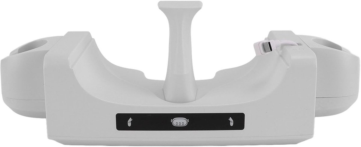 aladdien - VR laadstation - Oplaaddock met LED indicator - Wandmontage - Oplaadstation voor VR headset - Inclusief 2 Batterijen en USB C kabel