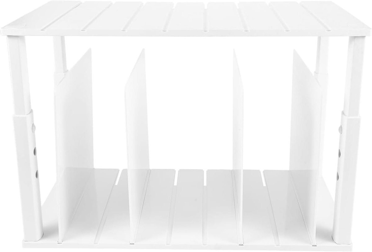 Plank Tassenrek - Kast Organizer - Opbergen van Tassen - Flexibel Ontwerp - 41x27.5x24cm - Wit