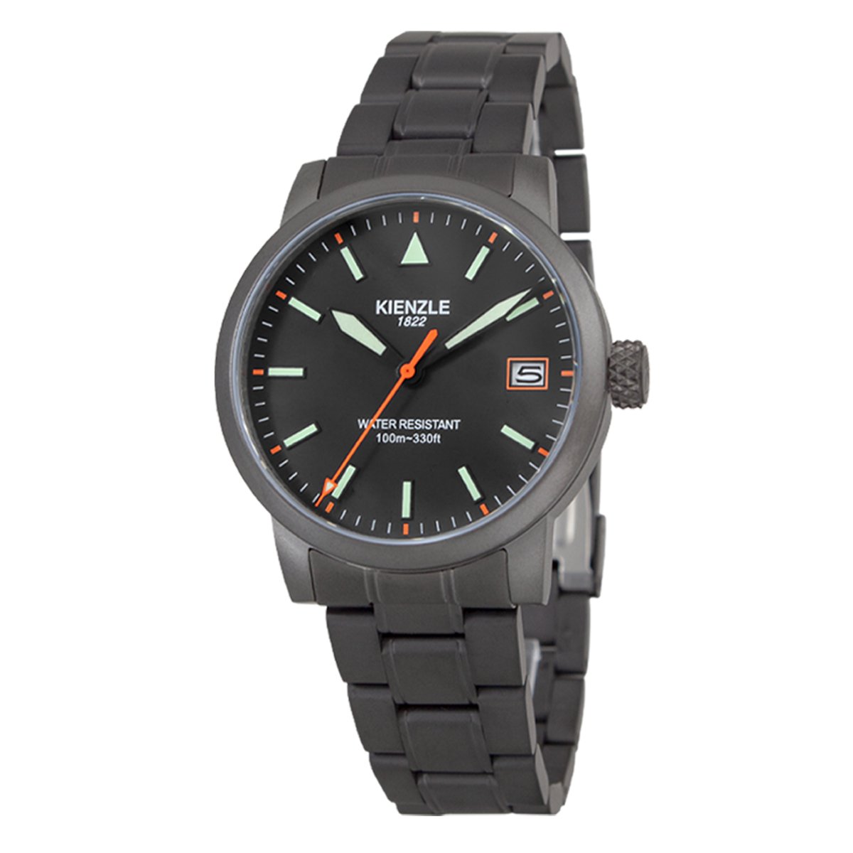 KIENZLE Horloge - Flieger - Quarz KG416I - Zwart - Lichtgevende Indexen en Wijzers