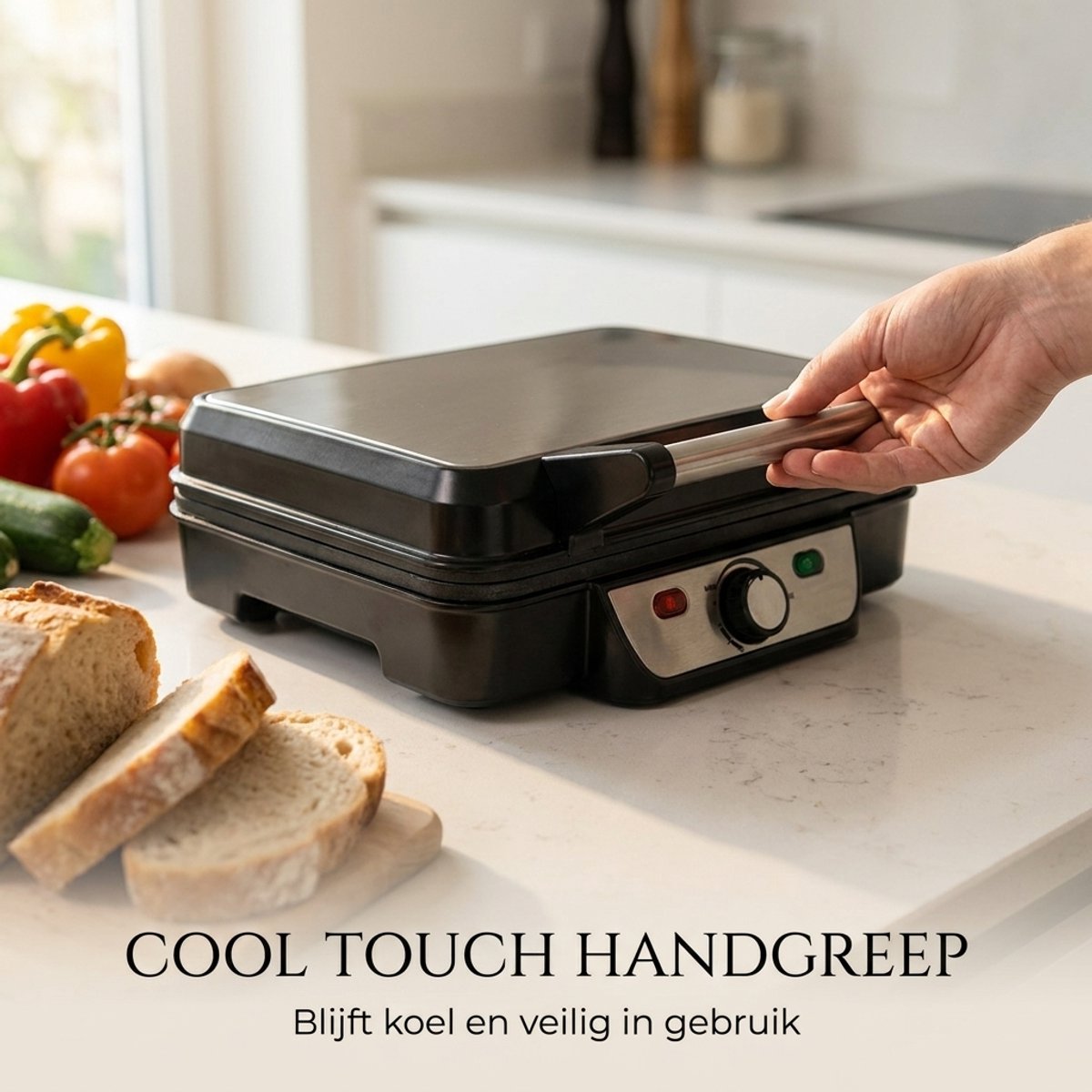 Golermo Tosti Apparaat 2000W - Tosti IJzer en Contactgrill thumbnail 6