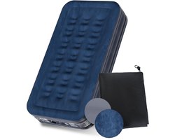 Aufun luchtmatras 1-persoons, opblaasmatras met ingebouwde pomp, zelfopblazend binnen 3 minuten, behaalde bovenlaag, geschikt voor thuisgebruik, kamperen en logeerbed, afmetingen 190×99×38 cm