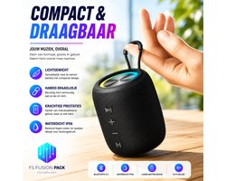 Draadloze Draagbare Luidspreker 10W Speaker RGB LED Draadloos & Wireless Fusion Pack M3 – Draagbare Bluetooth Speaker 10W | Waterdicht | RGB LED | Hifi Bas | BT/USB/TF/FM | Outdoor Wireless Speaker-Kerstcadeau-Nieuwjaar-2026-Verjaardag-