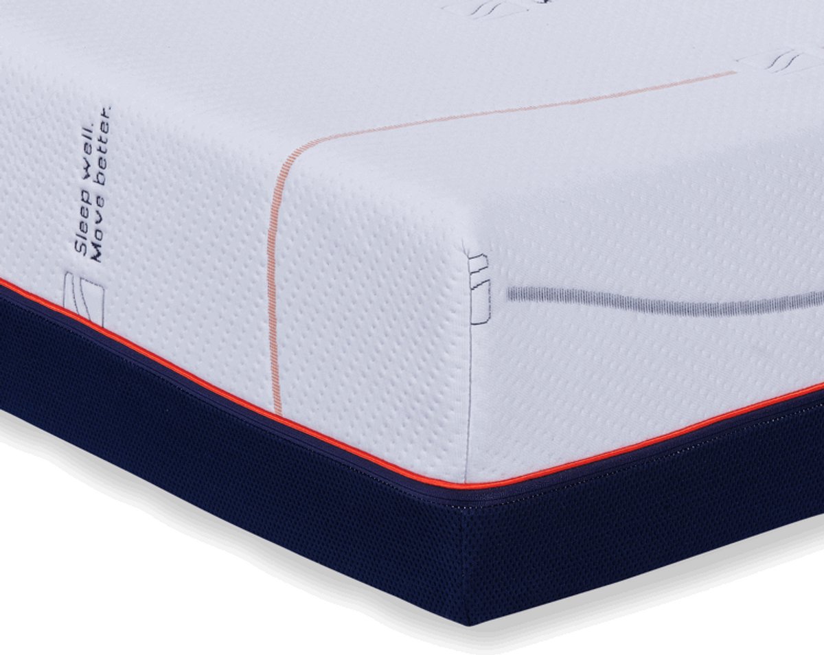 M line Cool Motion 6 matras 140 x 200 cm – koudschuim & traagschuim – pocketvering – medium – 7 comfortzones – drukverlagend – tweepersoons — afbeelding 2