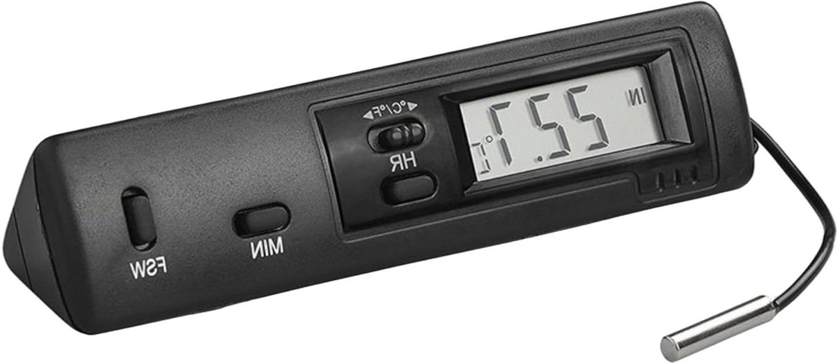 Buitenthermometer - Binnen en buiten thermometer - Temperatuur meten - Dubbele sensor - 5 x 5 x 5 cm - Wit