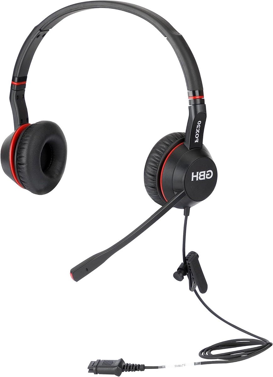 Bedrade Headset - Hoofdtelefoon met Microfoon - Kantoor Communicatie - Innovatieve Ruisonderdrukking - Niet Gespecificeerd - Zwart