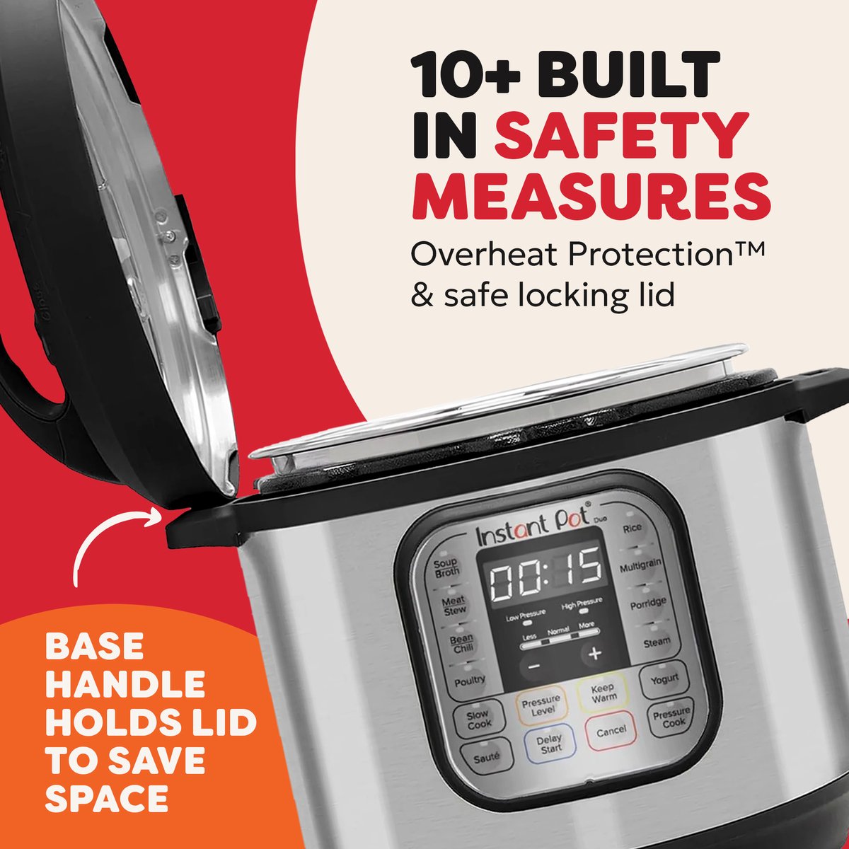 Instant Pot Duo Multicooker 7,6L 1500W Zwart - afbeelding 3