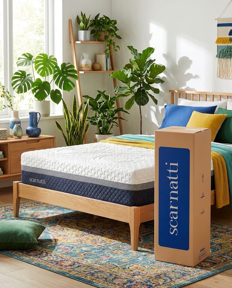 Scarnatti Matras 90 x 190 cm - 27 cm Eenpersoons - Memory Foam - Bamboe tijk - 2in1 Koudschuim en Traagschuim - logeermatras - Matrassen - 90x200 cm