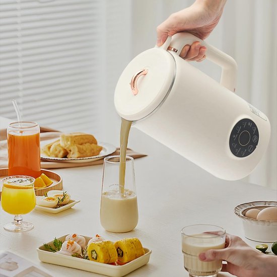 Notenmelkmachine, 1000 ml, sojamelkmachine met 12-uurs timer en 12 uur warmhoudtijd, 10 messen, automatische plantenmelkmaker en milkshakemachine, voor 3-5 personen van Merkloos — afbeelding 4