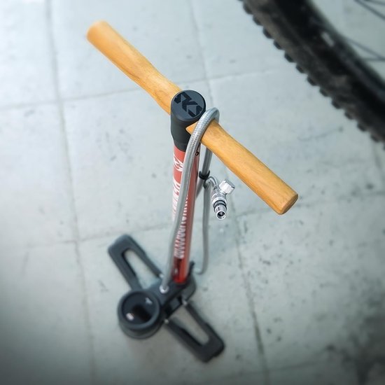 Demperpomp - Fietspomp - Onderhoud Fiets - Digitale Manometer - 400 psi - Rood — afbeelding 4