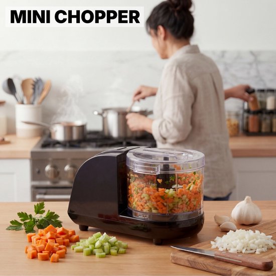Chopnest Mini Chopper - Hakmolen - Geschikt voor groenten, noten en kruiden - 350 ML - Groentesnijder - Kleine blender van Chopnest — afbeelding 2