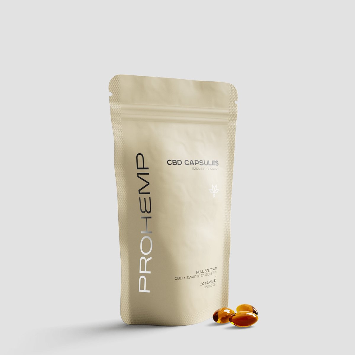 ProHemp CBD Capsules Immune Support 30 stuks met mg Cannabidiol per Capsule – Full Spectrum CBD Capsules – Hennepextract met Zwarte Komijnzaadolie en Vitamine D3 – CBD Supplement voor Immuunsysteem, Dagelijkse Ondersteuning en Wellness Routine