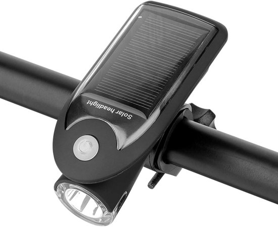 VHV - Fietsverlichting USB Oplaadbaar - Solar LED Voorlicht Fiets voor Nacht Rijden - 1200 mAh accu, waterbestendig ontwerp - voor Mountainbike, Racefiets, Stadsfiets, E-bike en Woon-Werkverkeer — afbeelding 3
