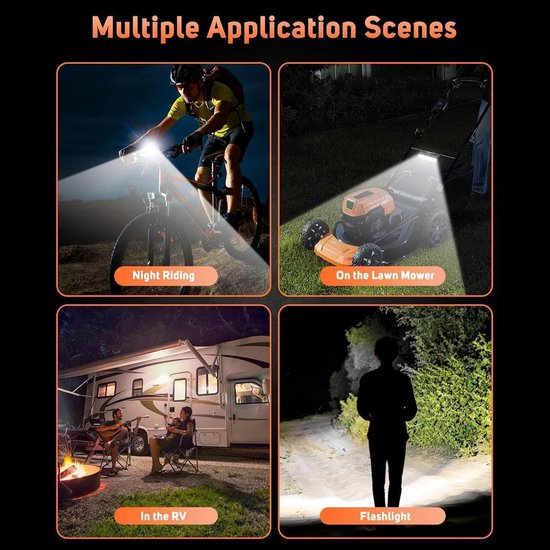 VHV - Scooter Fietsverlichting Voorlicht - Waterdichte LED Koplamp voor Fiets en Step - 1000 lumen, 7 lichtstanden, waterbestendig ontwerp - voor Fiets, Elektrische Step, Skateboard en Avondritten — afbeelding 5