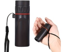 Zwart monokijker monoculair telescoop draagbaar compact model voor dames en heren met polskoord mini HD verrekijker voor outdoor wandelen jagen reizen concerten en kamperen