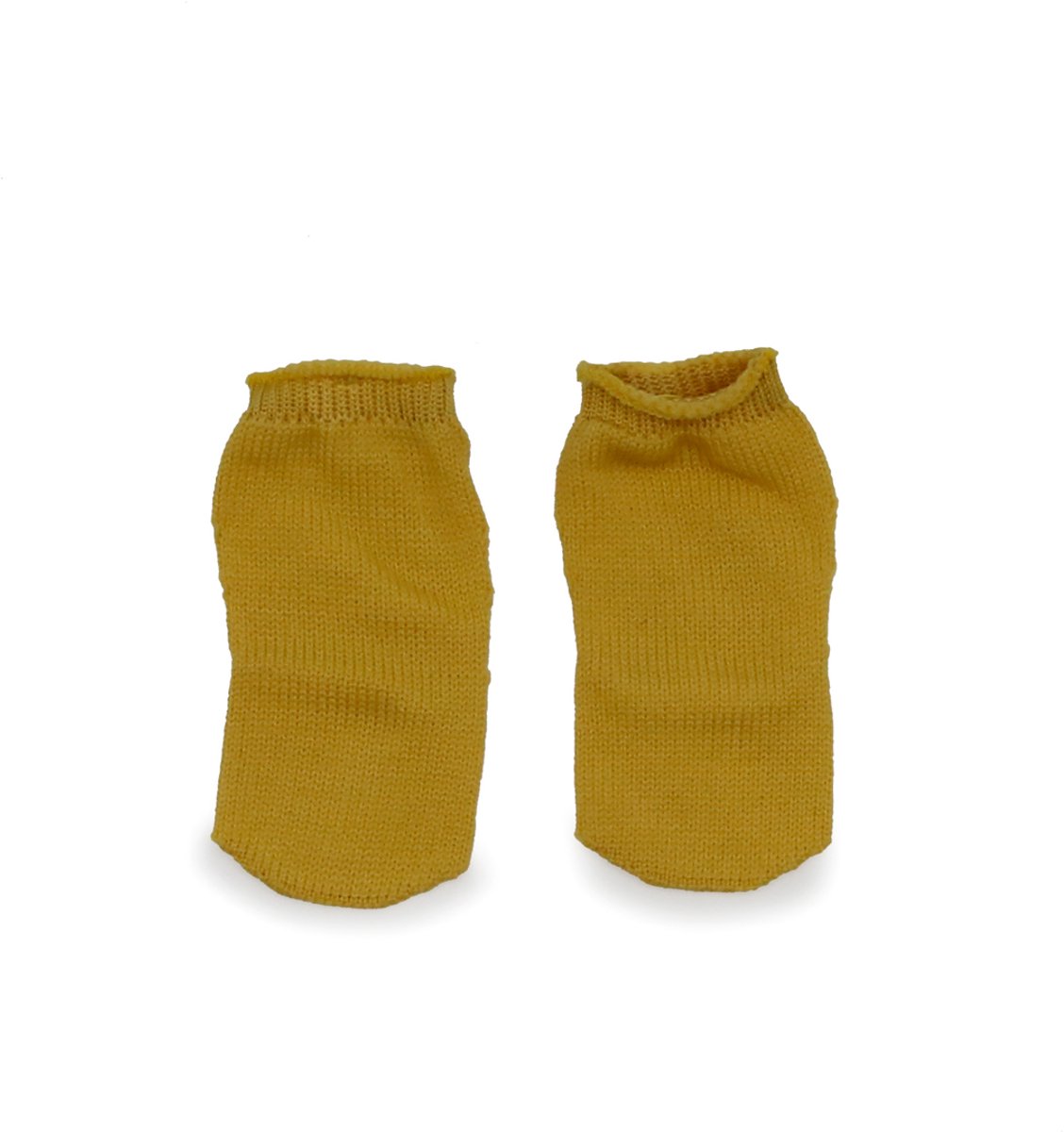 Asi poppenkleding sokken okergeel - pop accessoires polyester.