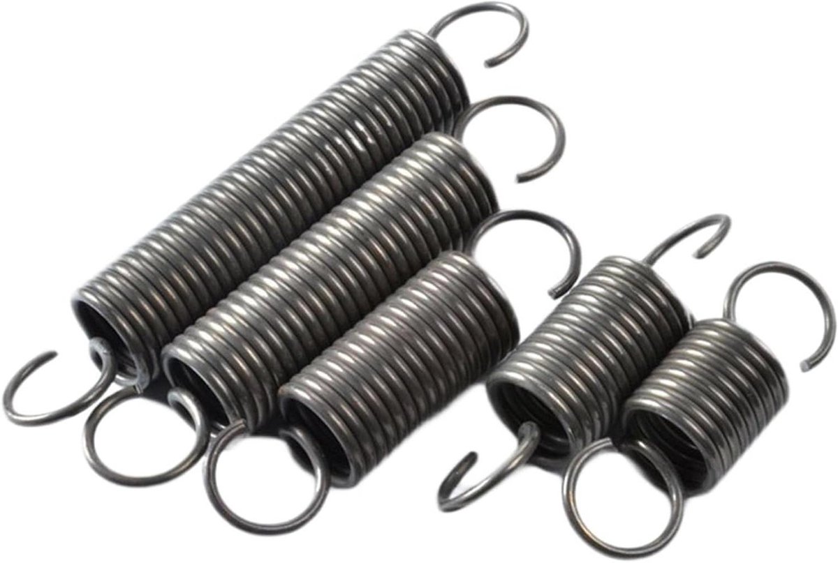 Expansie Trekveer - Verlengveer Haakveer - Schokabsorptie - Roestvrij Staal - 1.2 x 10 x 75 mm - Niet gespecificeerd