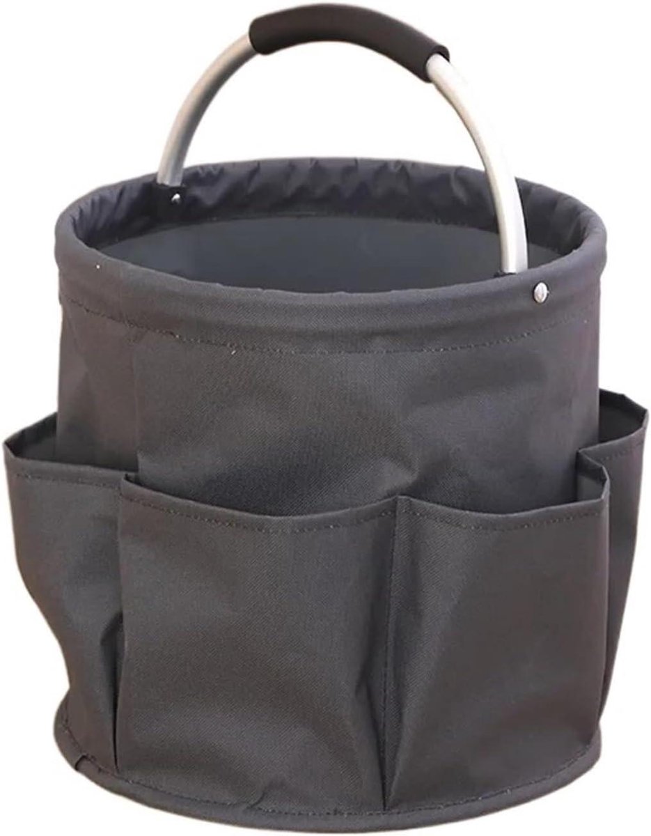 Opbergtas Tuingereedschap - Draagbare Mand - Tuinieren Organiseren - Opvouwbaar Ruimtebesparend - 28 x 28 x 28 cm - Grijs